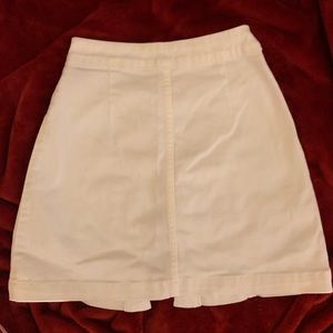 White Denim Skirt